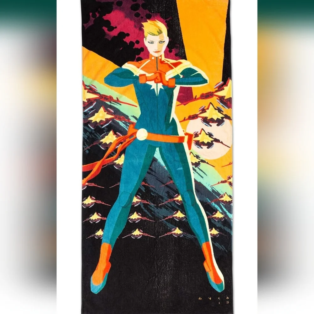 Marvel Loot Crate Exclusive Captain Marvel Beach Towel
